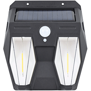 Aplique solar LED 2 focos con sensor, modelo CLASSIC