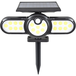 Aplique pica solar LED con sensor 3 focos